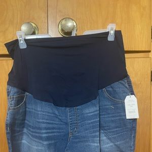 Maternity jean shorts